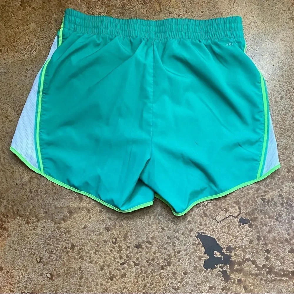 Nike green and‎ neon yellow Dri-FIT Running Shorts